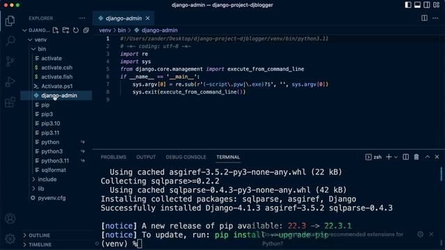 How to Start Django Project | Django Project | djblogger | 2 смотреть онлайн