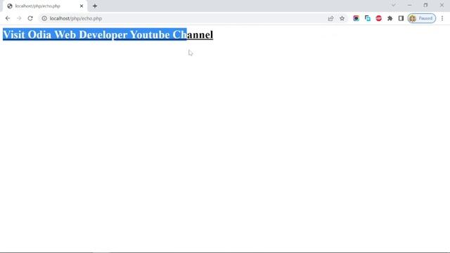 PHP Tutorial For Beginners In Odia | PART-19 | Examples Of Echo Statement In PHP смотреть онлайн