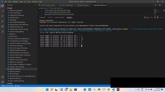 3 by 3 matrix maltiplication program in python смотреть онлайн