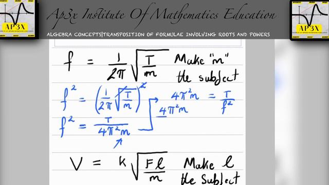 CHANGING THE SUBJECT OF THE FORMULA (PART 2) INVOLVING ROOTS & POWERS|CSEC MATHEMATICS [ALGEBRA] смотреть онлайн