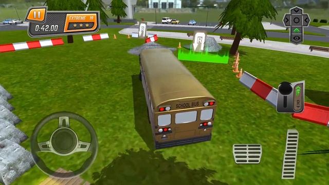 Real School Bus Simulator - Drive School Bus - Gas Station: Car Parking Sim - Android Gameplay смотреть онлайн