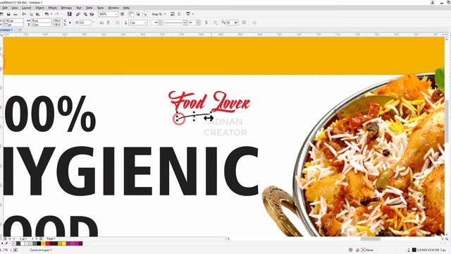 How to design food e commerce banner in coreldraw смотреть онлайн