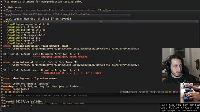LARGE DATA BANK episode 34: Some project maintenance for CockroachDB. Golang, Github, Galore! смотреть онлайн