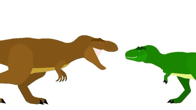 Tyrannosaurus Rex VS Daspletosaurus (Stick Nodes) смотреть онлайн
