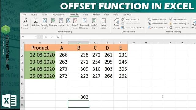 OFFSET Function In Excel | OFFSET Function In Dynamic Range | Excel Tips [Hindi] смотреть онлайн