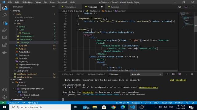 (Arabic) - React wit API course , Todo project episode 4 смотреть онлайн