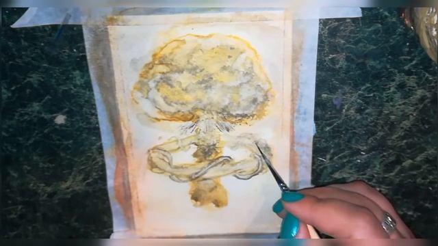 Ядерный гриб. Рисунок Акварелью смотреть онлайн