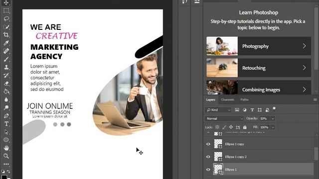 How to make a poster design in adobe photoshop/mac/pc/laptop/ смотреть онлайн