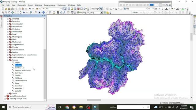 Slope, Aspect, Contour , Hillshade Map in ArcGIS @gistutorial_easytutorial смотреть онлайн