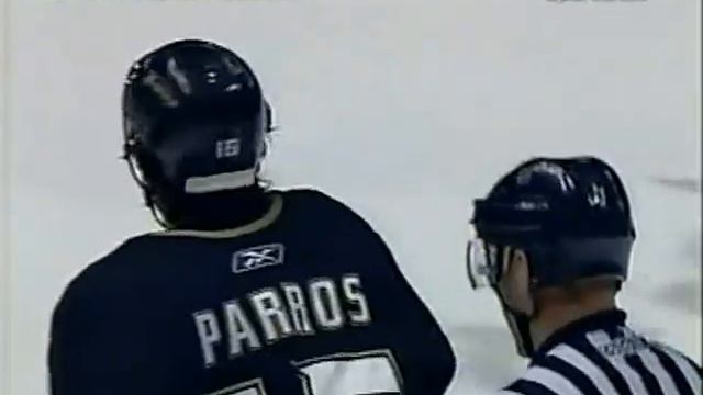 George Parros Vs David Koci Round 1& Parros Against Brent Seabrook / Lalime / Keith