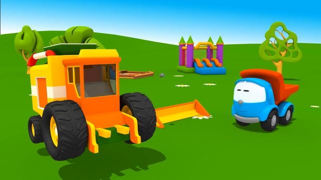 Leo baut einen Mähdrescher. Leo der Lastwagen - Zeichentrick für Kinder auf Deutsch смотреть онлайн