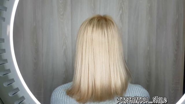 Чистый блонд + салонный уход + стрижка смотреть онлайн