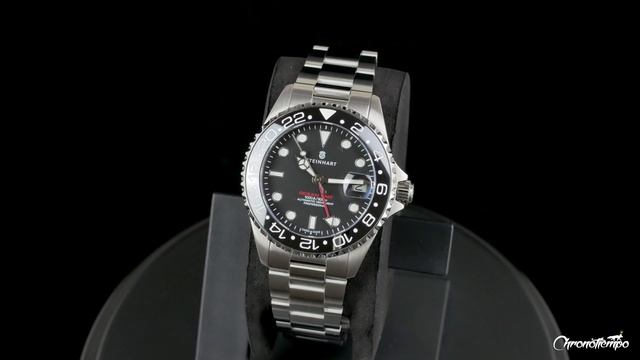 Steinhart Ocean 39 GMT BLACK Automatic Men's Diver Watch Black Bezel / Black Dial 103-1016 смотреть онлайн