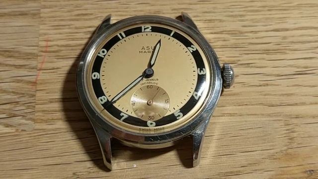 ASU MARIN swiss 1950s watch with AS1130 movement (17 jewels version) смотреть онлайн