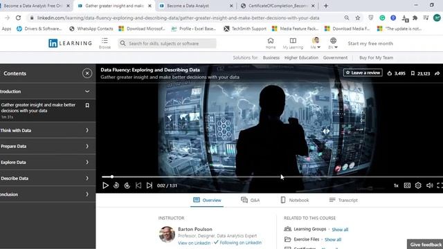 Become A Data Analyst By Learning Skills From LinkedIn Learning In FREE | Excel, SQL, BI, Tableau