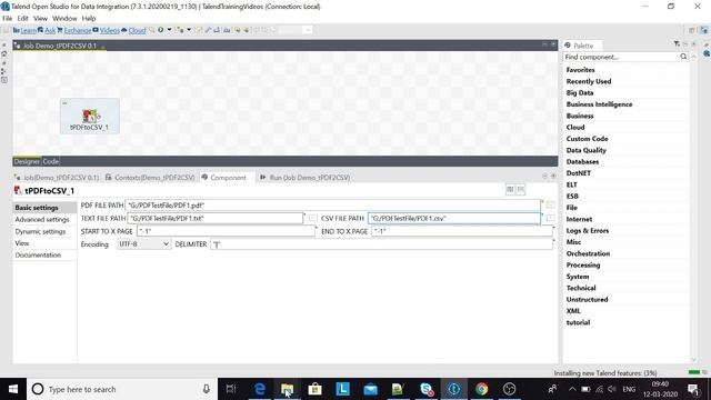 PDF to CSV and Text conversion using Talend. смотреть онлайн