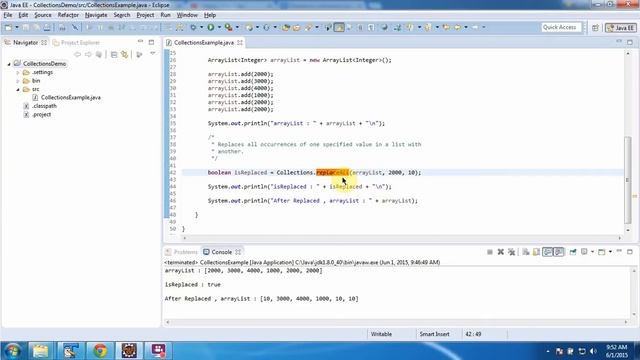 Collections (ReplaceAll method) | Java Collection Framework смотреть онлайн