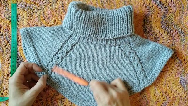 Простая манишка спицами_ Манишка- воротник смотреть онлайн