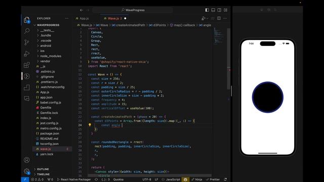 React Native Skia Tutorial: Creating Wave Circular Progress смотреть онлайн