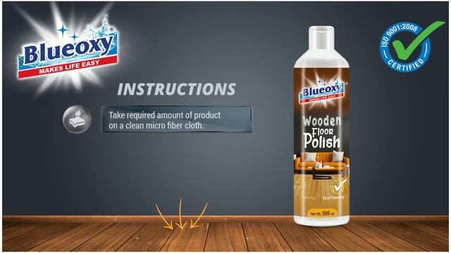 Blueoxy Wooden Floor Polish | Wooden Floor Shiner |  Ecology | Laminate Floor Shiner | Wax | 500 ML
