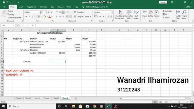 MEMBUAT DEBIT KREDIT SALDO DI MICROSOFT EXCEL.exe смотреть онлайн