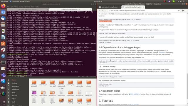 ROS melodic installation on Ubuntu 18 смотреть онлайн