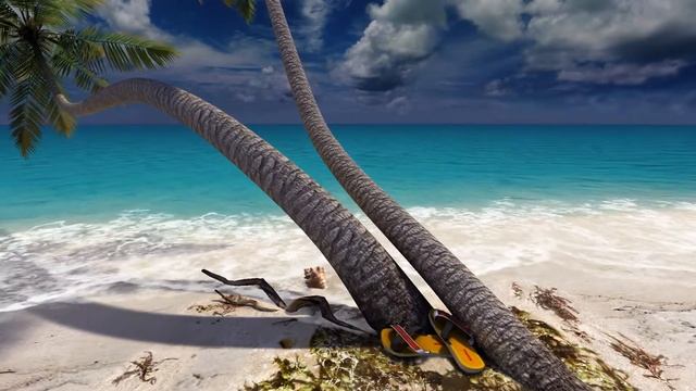 Живые обои для рабочего стола.(Sandy Beach 3D Screensaver)Live Wallpapers for your desktop. смотреть онлайн
