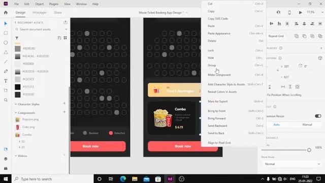 Movie Ticket App UI | Part 2 | In Adobe XD | XD Design смотреть онлайн
