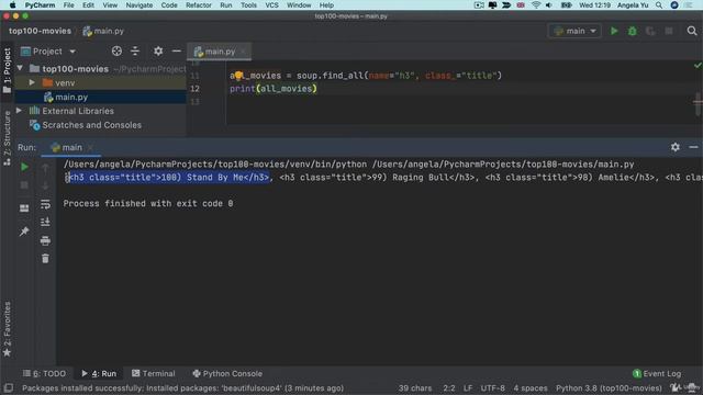 100 Movies that You Must Watch | 100 Days of Code: The Complete Python Pro Bootcamp for 2022 смотреть онлайн