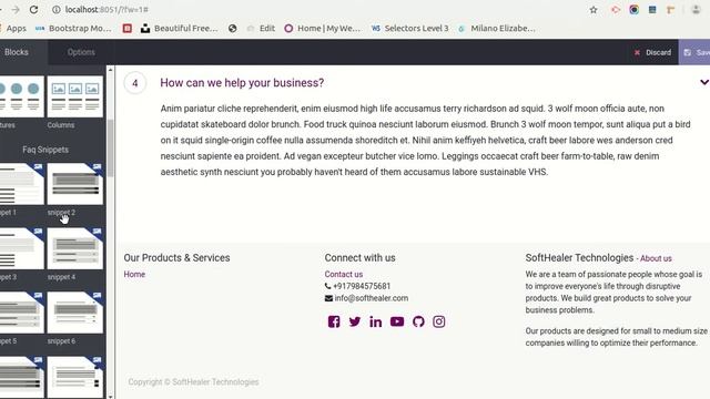 F.A.Q Snippet Odoo, Frequently Asked Questions Snippets Odoo смотреть онлайн