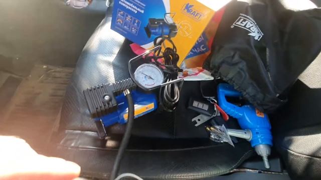 Простой автомобильный компрессор Kraft ECO V-35L в замен старому смотреть онлайн