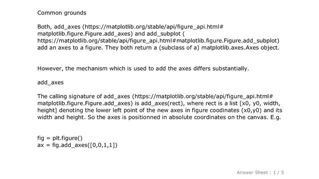PYTHON : What are the differences between add_axes and add_subplot? смотреть онлайн