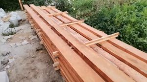 Обработка стропильной доски от насекомых.