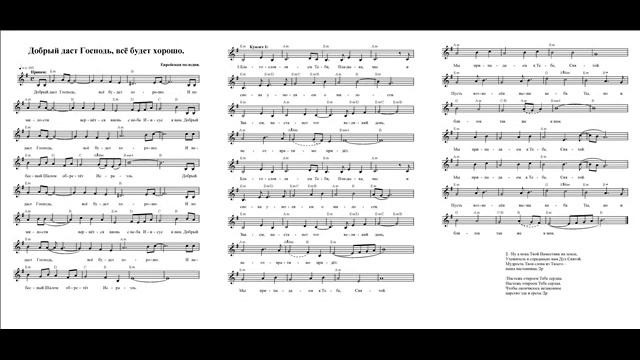 Добрый даст Господь, всё будет хорошо. Ноты. (God willing, everything will be fine) смотреть онлайн