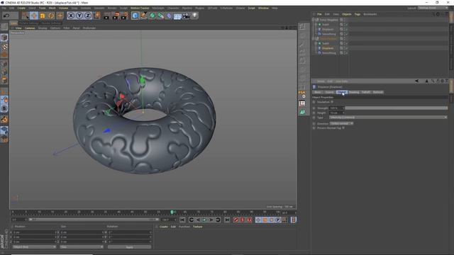 Cinema 4D Displacer Animation Tutorial (No keyframes) смотреть онлайн