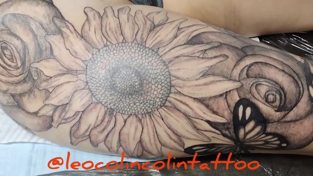 Linda tatuagem de girassol Tattoo de borboleta Tattoo Foral Tatuagem de Rose смотреть онлайн