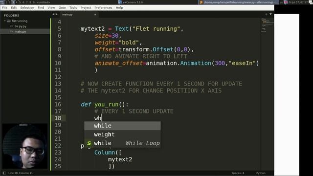 Flet Tutorial - Create Running Text Infinite смотреть онлайн