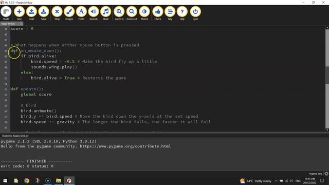 PyGame Zero - Flappy Bird Tutorial (Part 4/4) смотреть онлайн