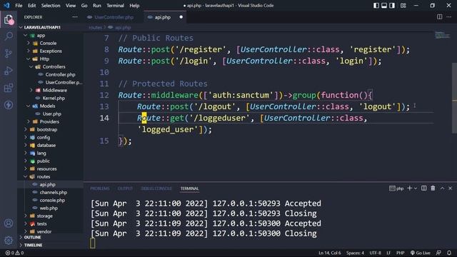 Complete Authentication API with Sanctum in Laravel (Hindi) смотреть онлайн