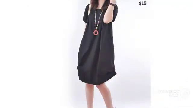 Одежда с AliExpress. Повседневное льняное платье до колен с короткими рукавами. смотреть онлайн