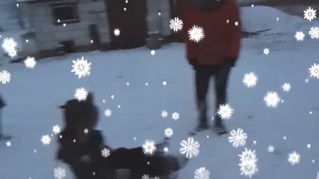 Ура у нас выпал первый снег!!! смотреть онлайн