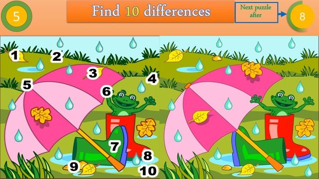 Find 10 differences in 30 seconds - P1 - Puzzles and Riddles смотреть онлайн