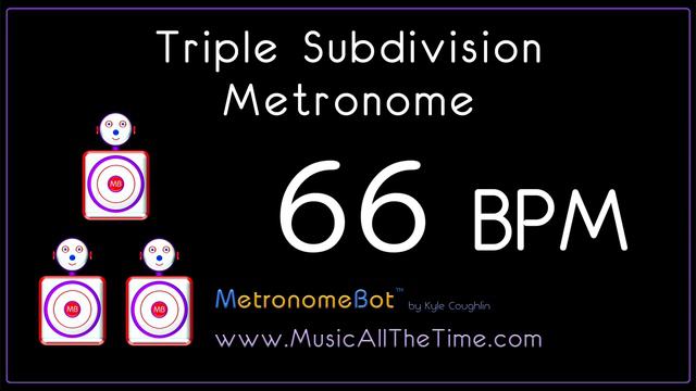 Triple subdivision metronome at 66 BPM MetronomeBot смотреть онлайн