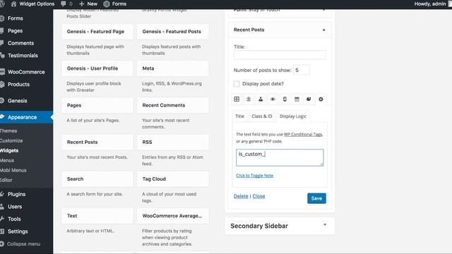 WordPress Widget Logic смотреть онлайн