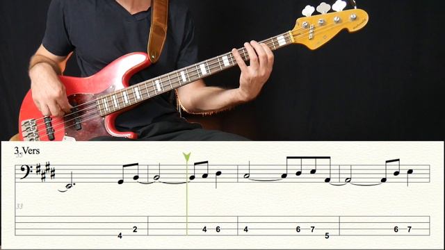 Bass Tutorial - Don't Stop Believing - with Tabs and Notes смотреть онлайн