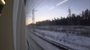 280) Поездка на поезде ЭР2К-980 «Лахта» из Санкт-Петербурга в Выборг. Ветка Лосево — Каменногорск.