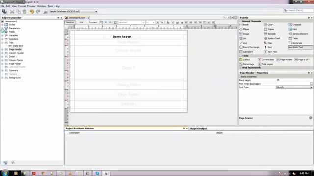 How to create a simple Jasper Report in iReports using sample database смотреть онлайн