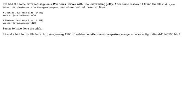 GIS: Avoiding GeoServer/Java out of heap space error? (4 Solutions!!) смотреть онлайн