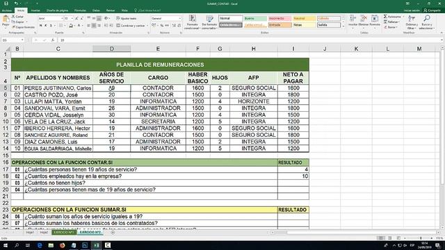 Curso Excel: Sumar.Si y Contar.Si con varios cristerios смотреть онлайн