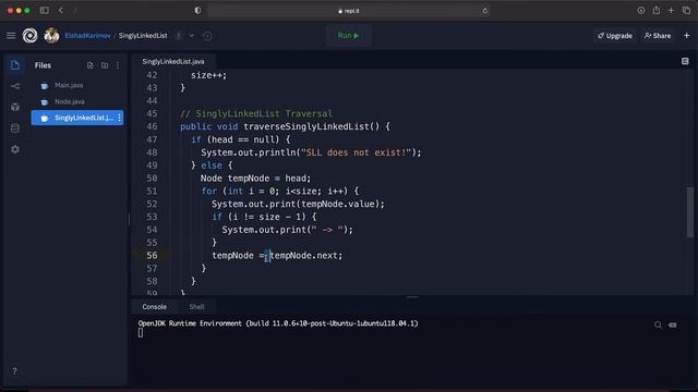 Traversal of Linked List in Java смотреть онлайн